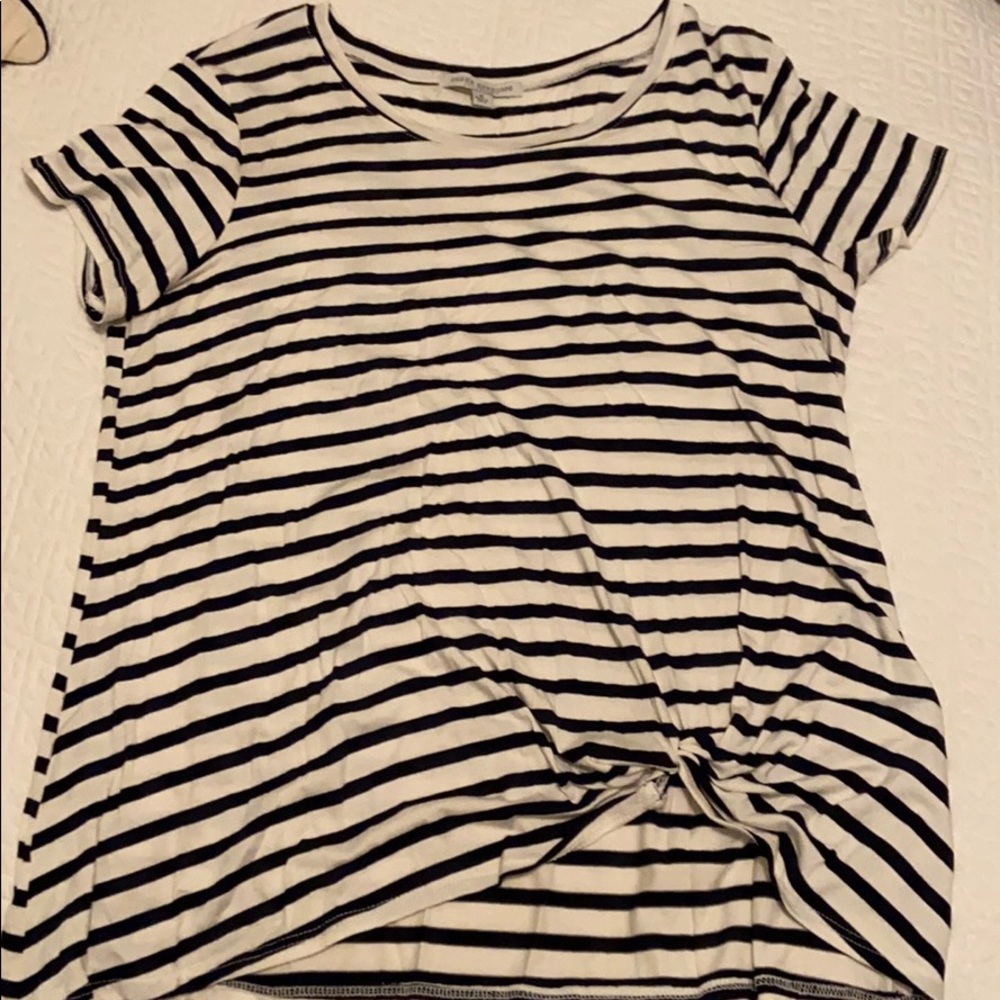 Blue and White Stripe Tee